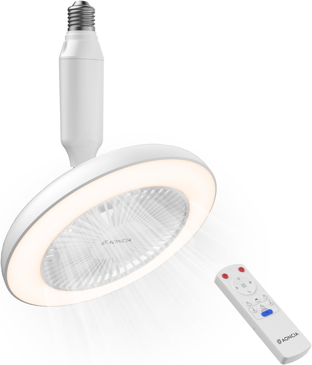 AC-CFL020 Socket Fan Light with Remote E26 Model